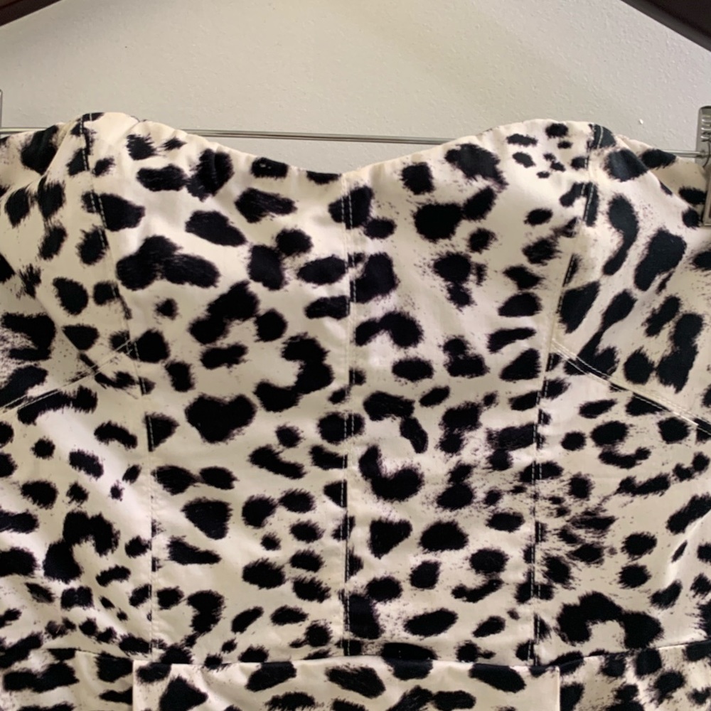 H&M | Strapless Animal Print Dress Sz US 8 - Picture 5 of 5